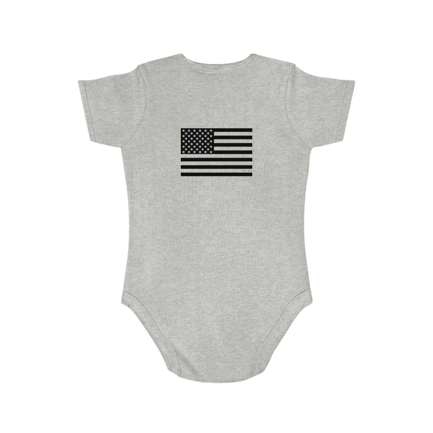 2Bdiscontinued. short sleeve baby bodysuit 'merica