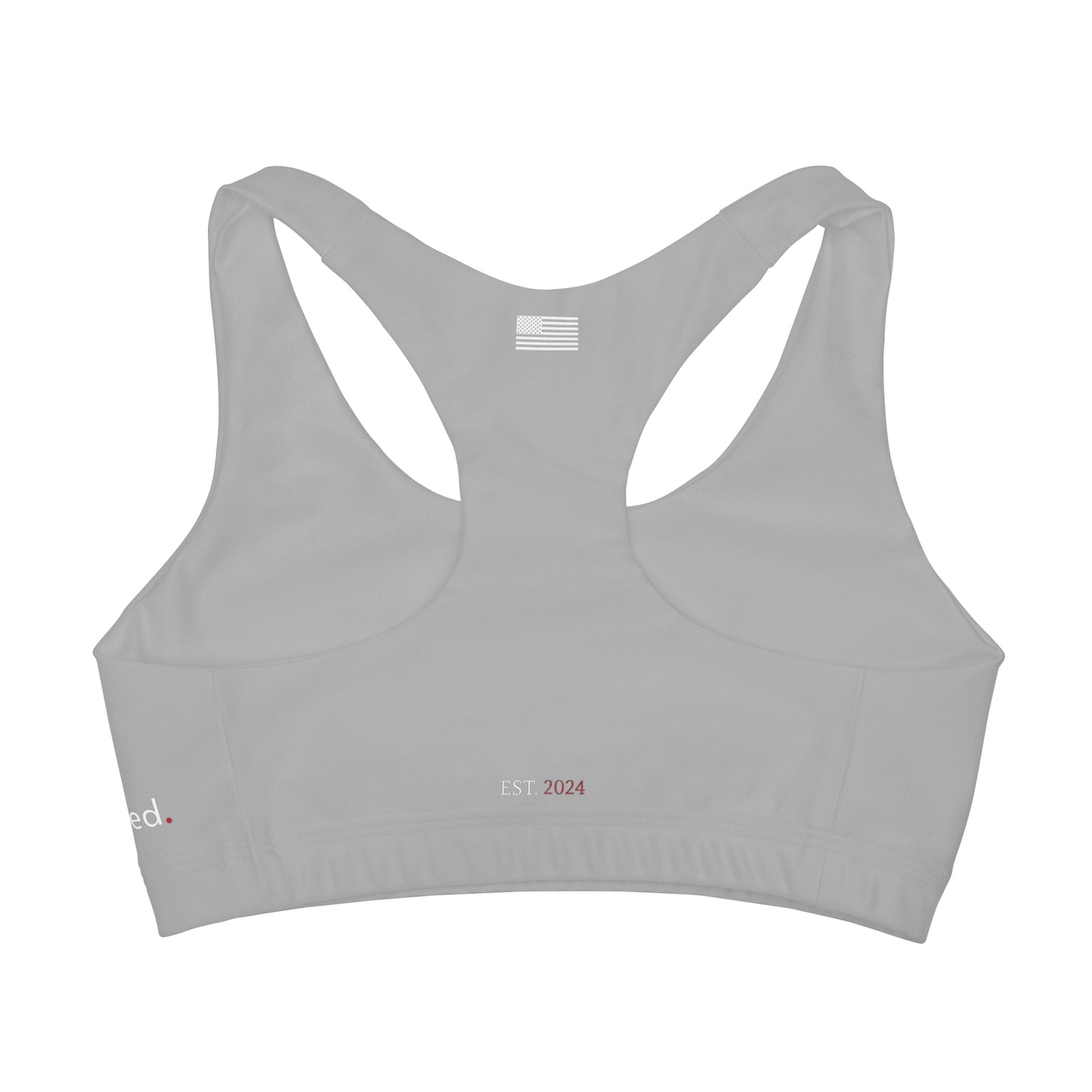 2Bdiscontinued. girls' double lined seamless sports bra lhtgry