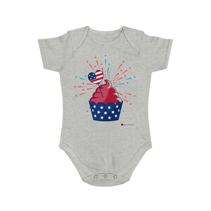 2Bdiscontinued. short sleeve baby bodysuit cupcake