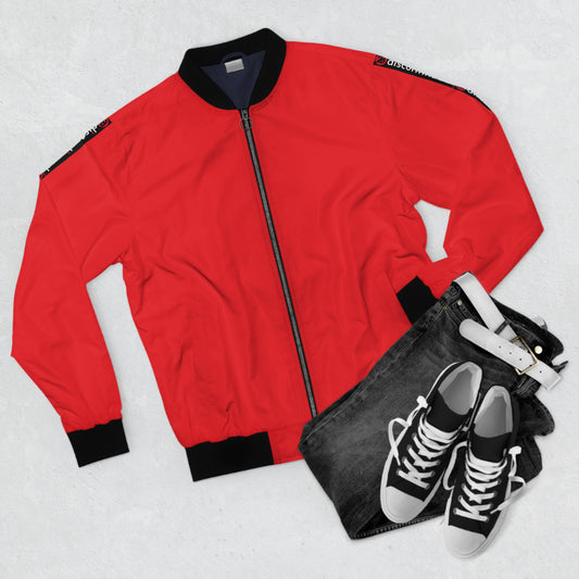 2Bdiscontinued. unisex bomber jacket red