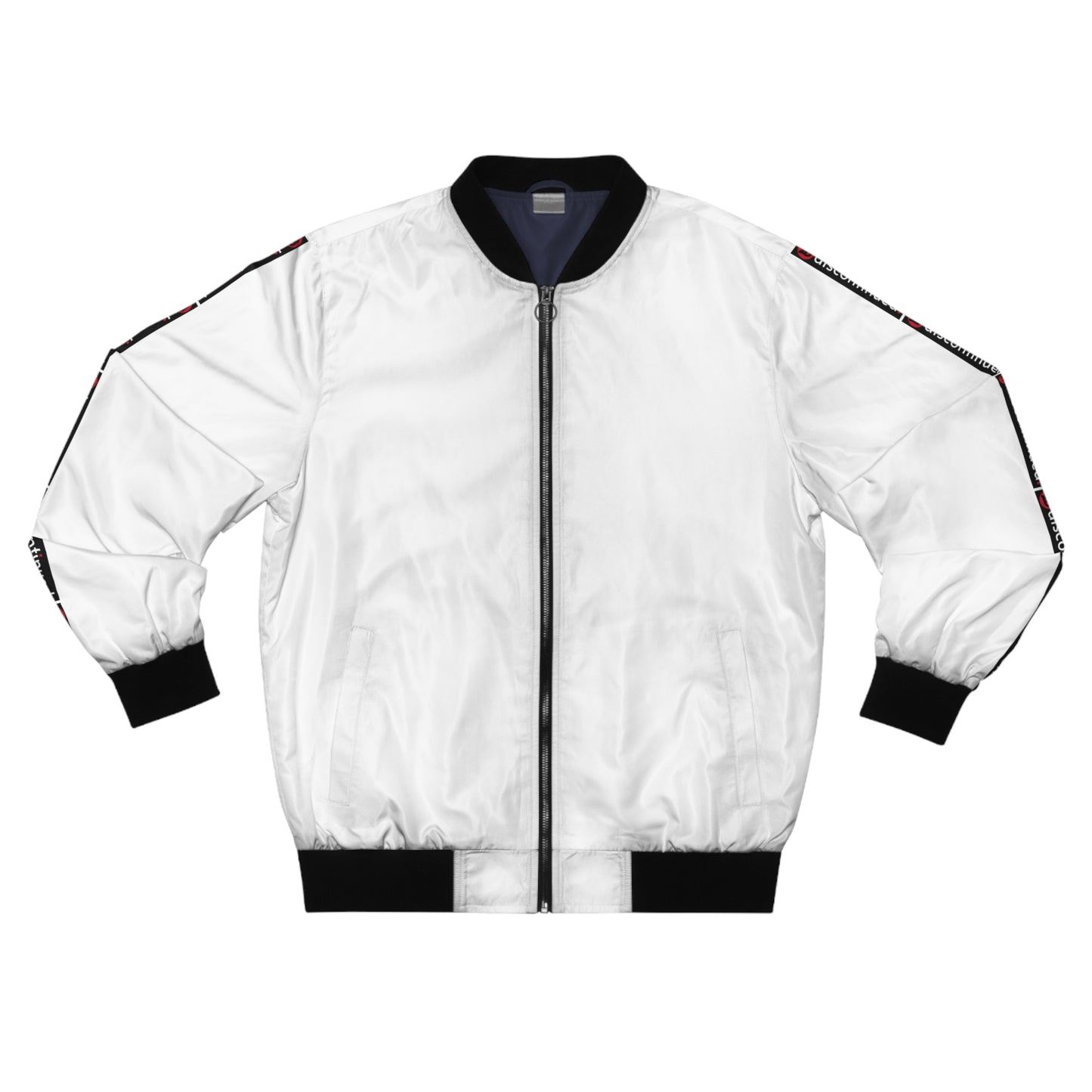 2Bdiscontinued. unisex bomber jacket wht