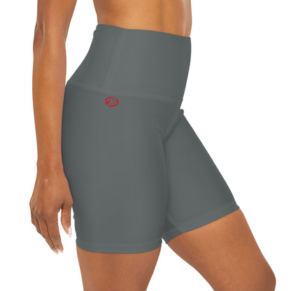 2Bdiscontinued. women's high waisted yoga shorts drkgry