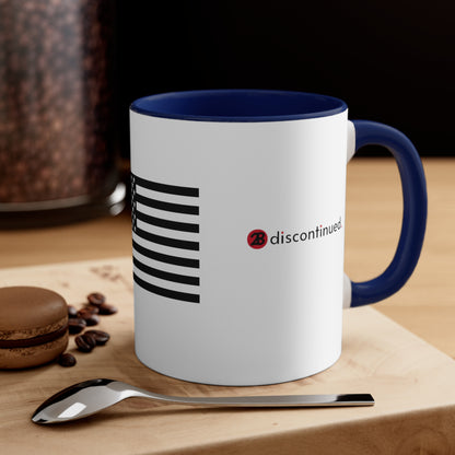 2Bdiscontinued. flag accent coffee mug, 11oz