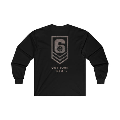 2Bdiscontinued. unisex ultra cotton long sleeve "got your 6" tee