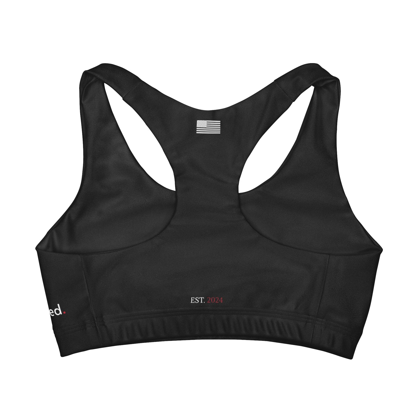 2Bdiscontinued. girls' double lined seamless sports bra blk