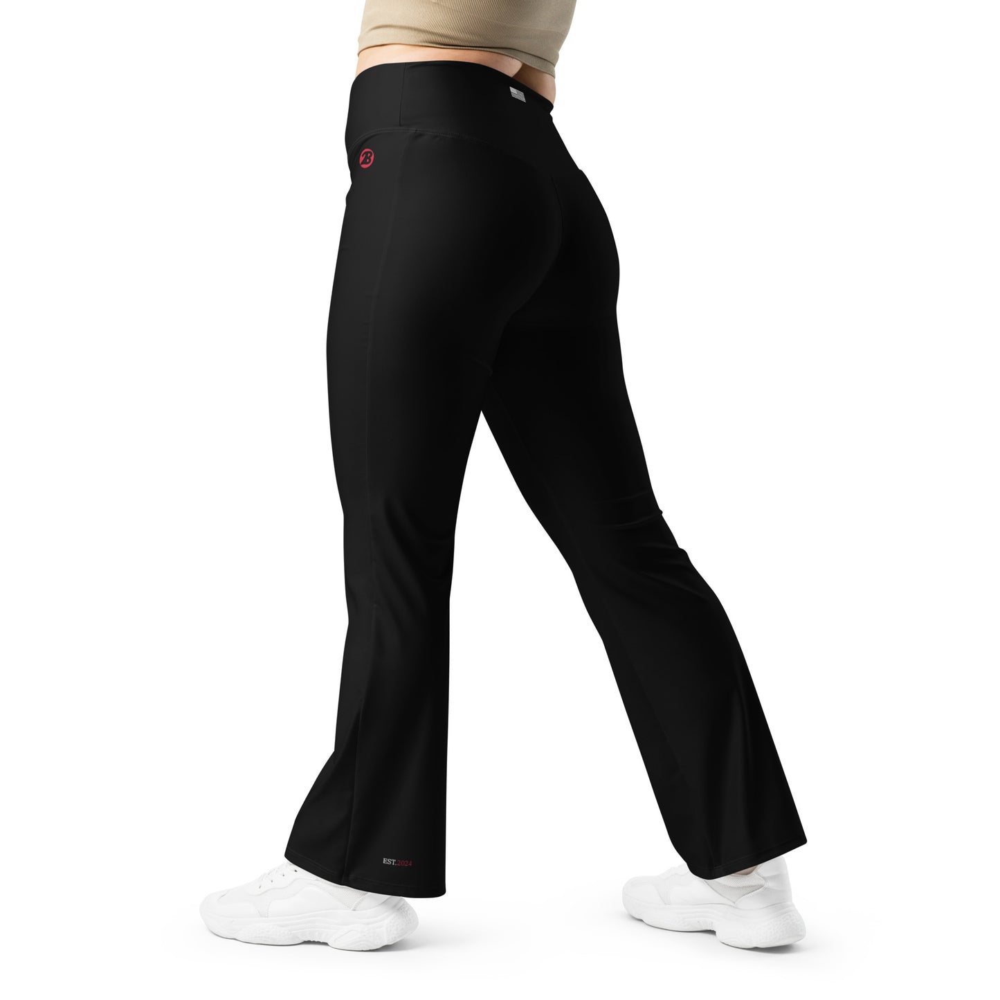 2Bdiscontinued. women's flare leggings blk