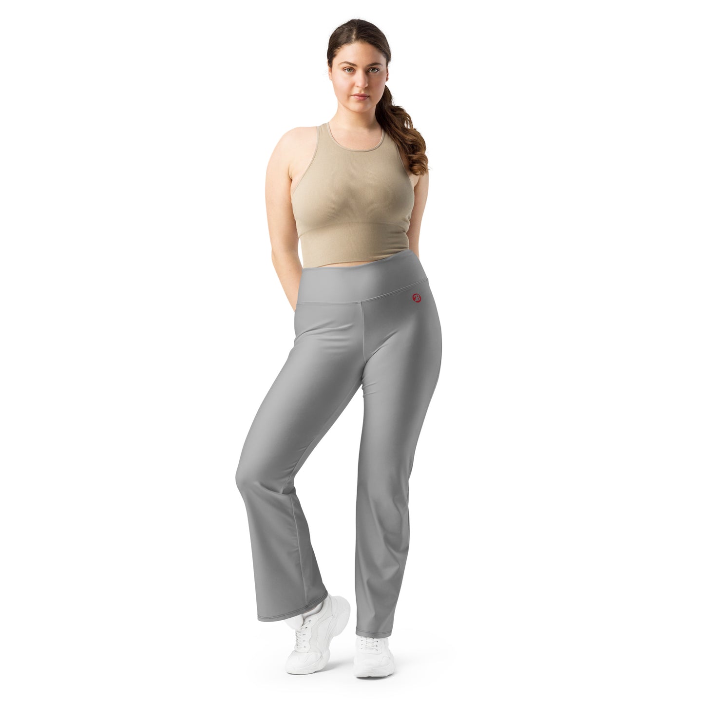2Bdiscontinued. women's flare leggings ltgry