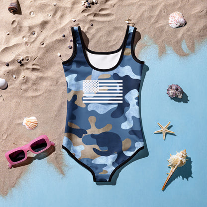 2Bdiscontinued. kid's one-piece swimsuit bluecmo