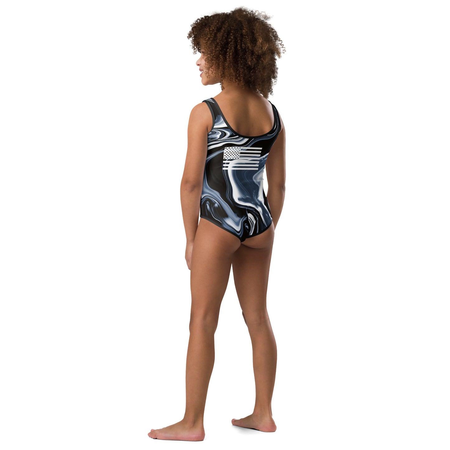 2Bdiscontinued. kid's one-piece swimsuit blueswrl