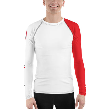 2Bdiscontinued. men's rash guard redslv