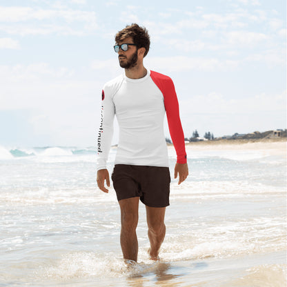 2Bdiscontinued. men's rash guard redslv