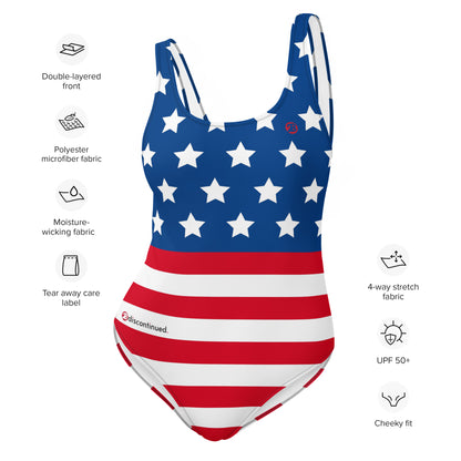 2Bdiscontinued. women's low back one-piece swimsuit usa