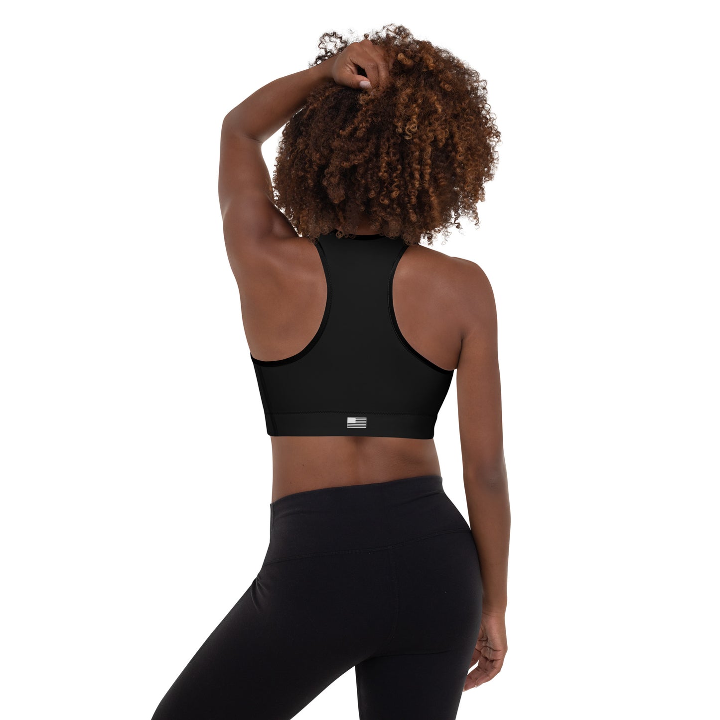 2Bdiscontinued. women's padded sports bra blk