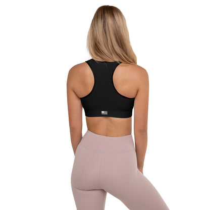 2Bdiscontinued. women's padded sports bra blk