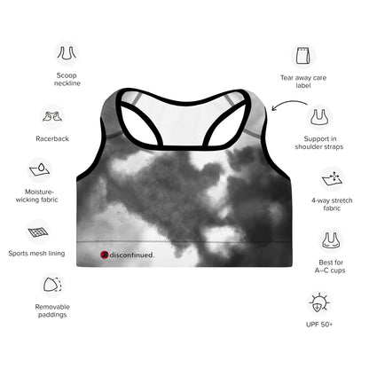 2Bdiscontinued. women's padded sports bra cldy