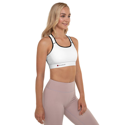 2Bdiscontinued. women's padded sports bra wht