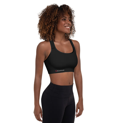 2Bdiscontinued. women's padded sports bra blk