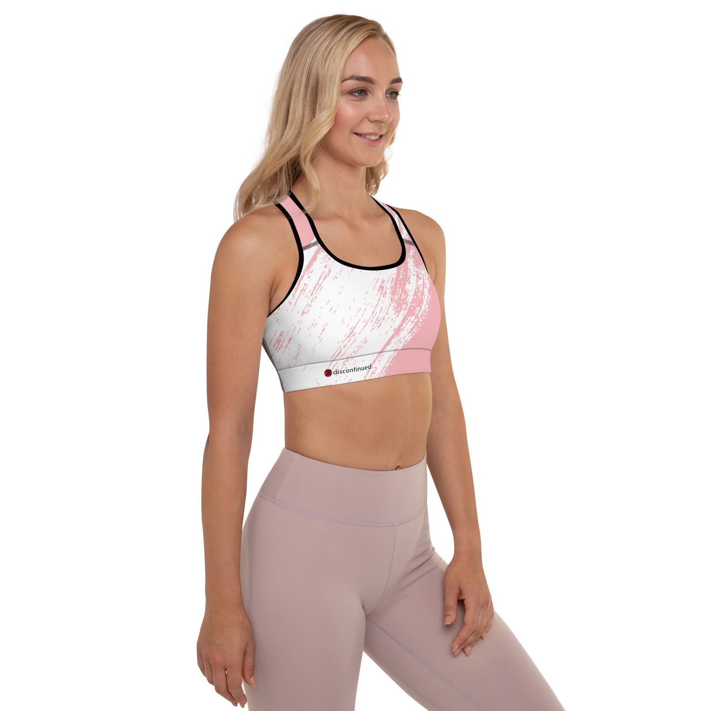 2Bdiscontinued. women's padded sports bra pnkrcr