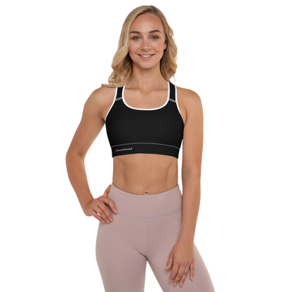 2Bdiscontinued. women's padded sports bra blk