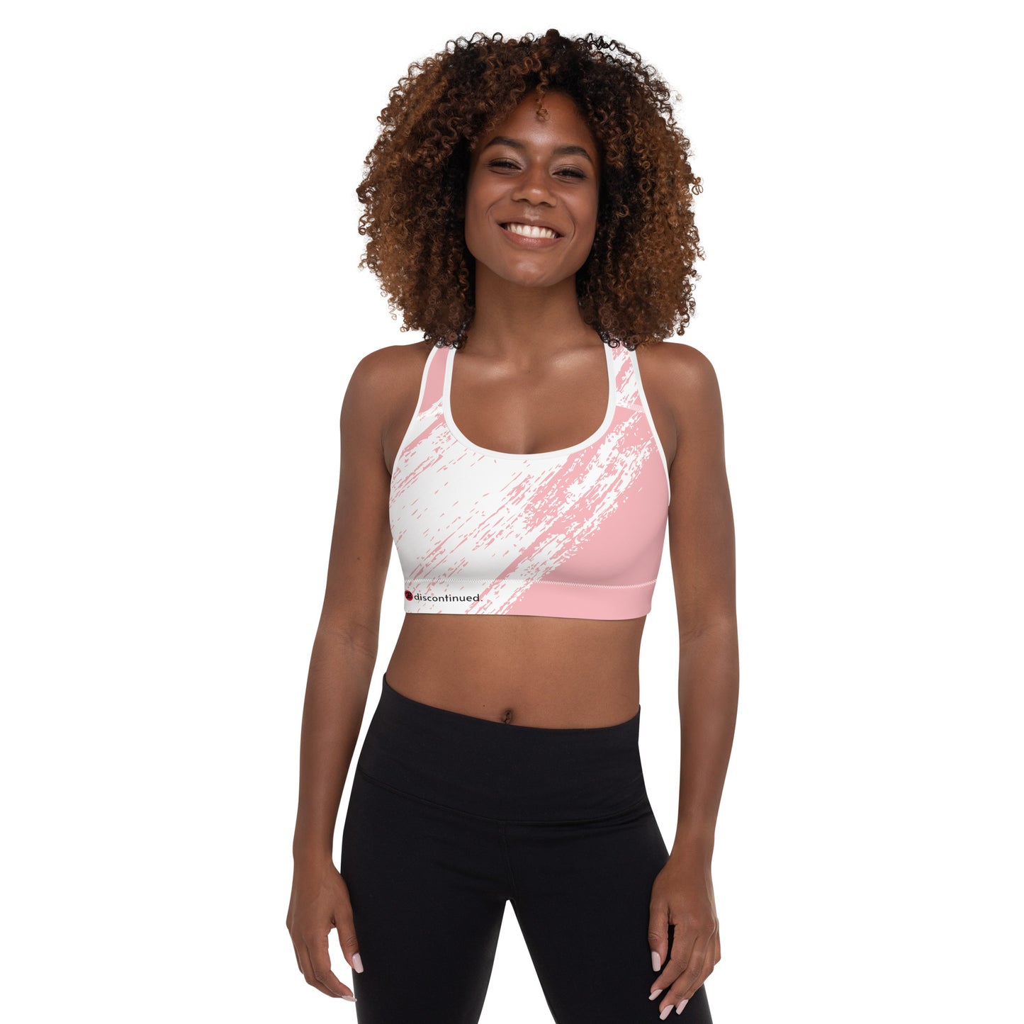 2Bdiscontinued. women's padded sports bra pnkrcr