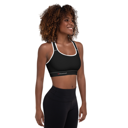 2Bdiscontinued. women's padded sports bra blk