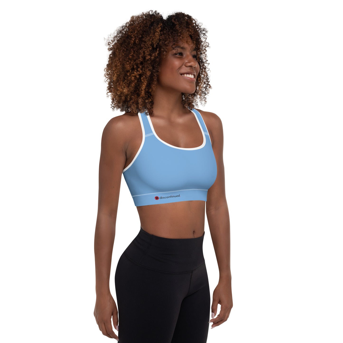 2Bdiscontinued. women's padded sports bra lhtblu