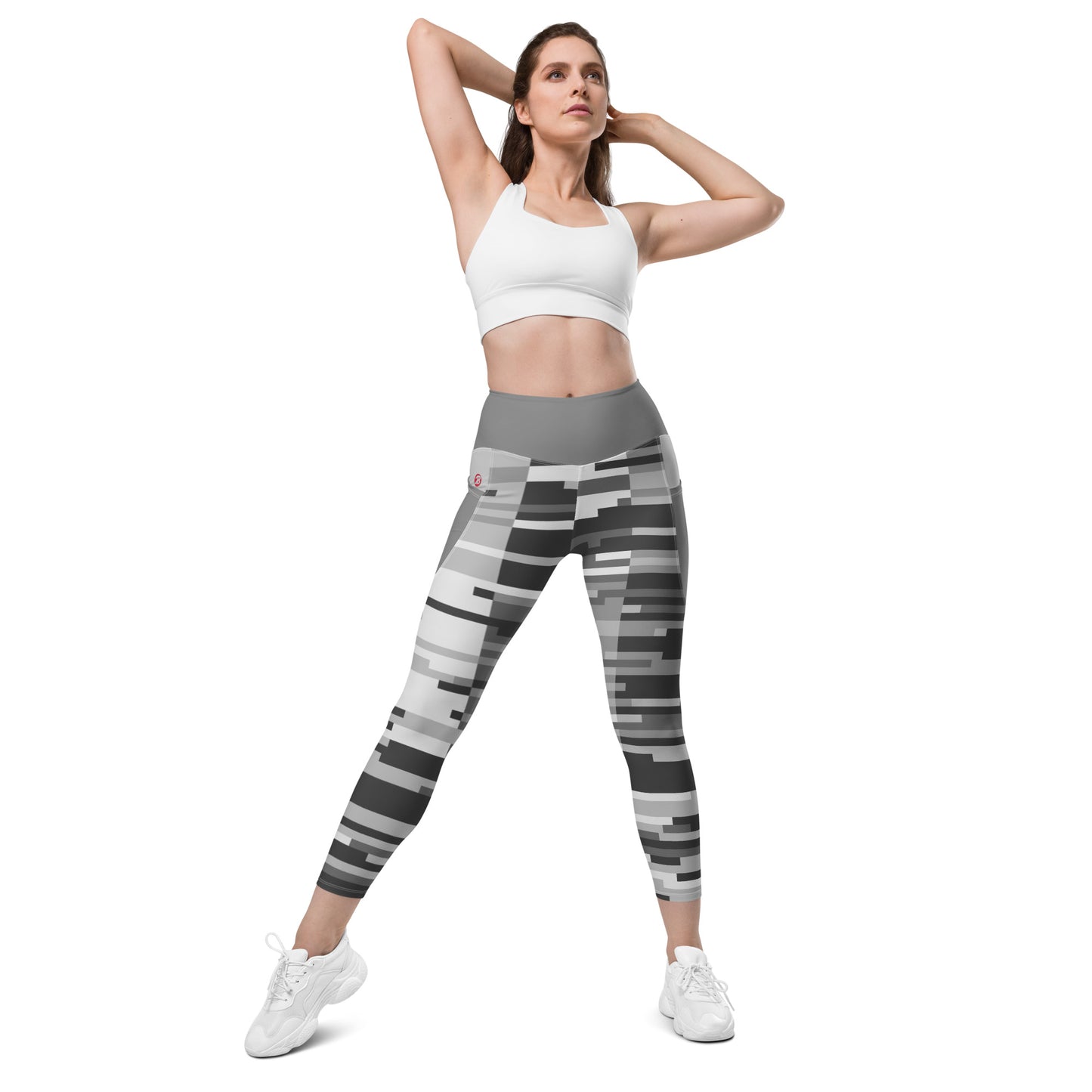 2Bdiscontinued. women's leggings with pockets digital gry