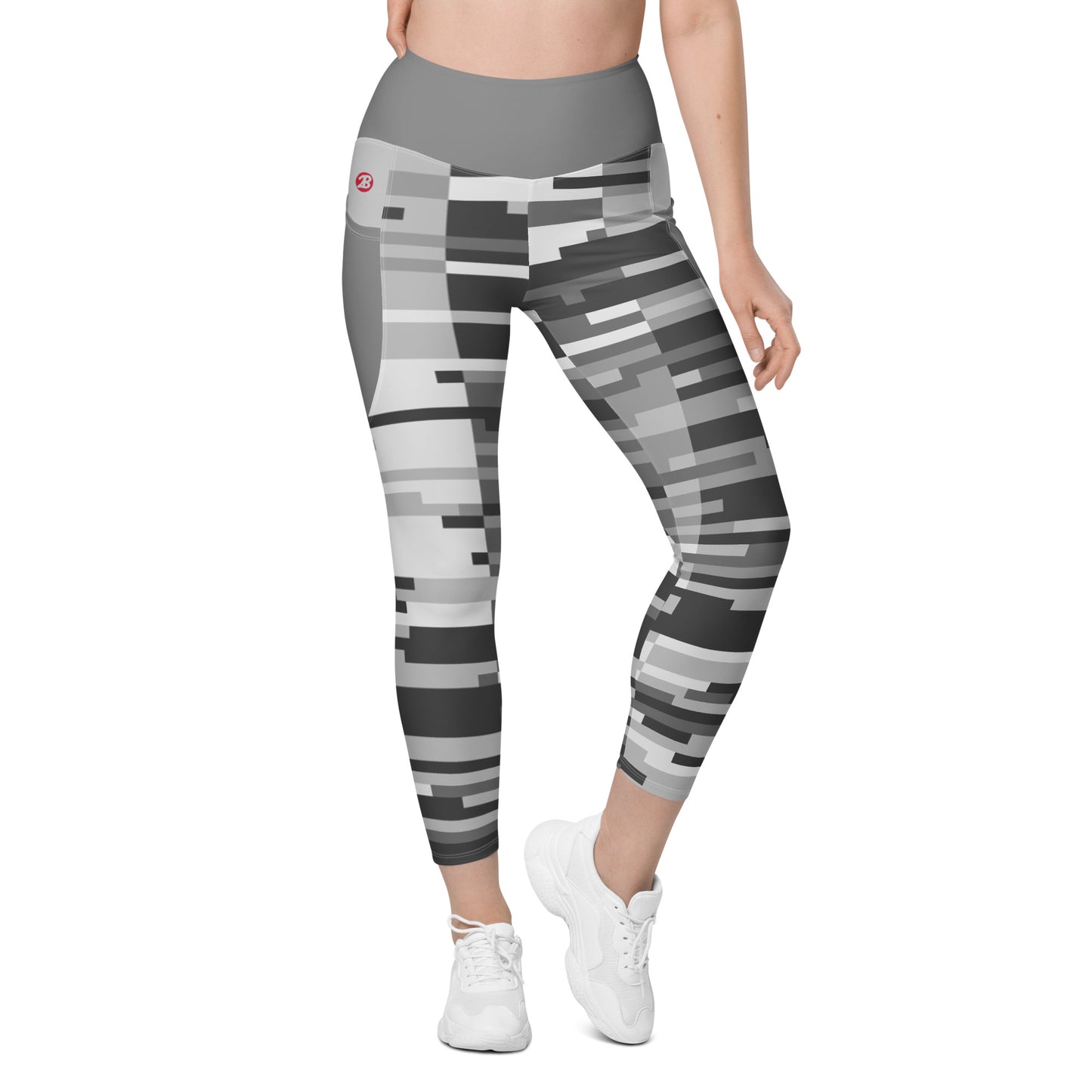 2Bdiscontinued. women's leggings with pockets digital gry