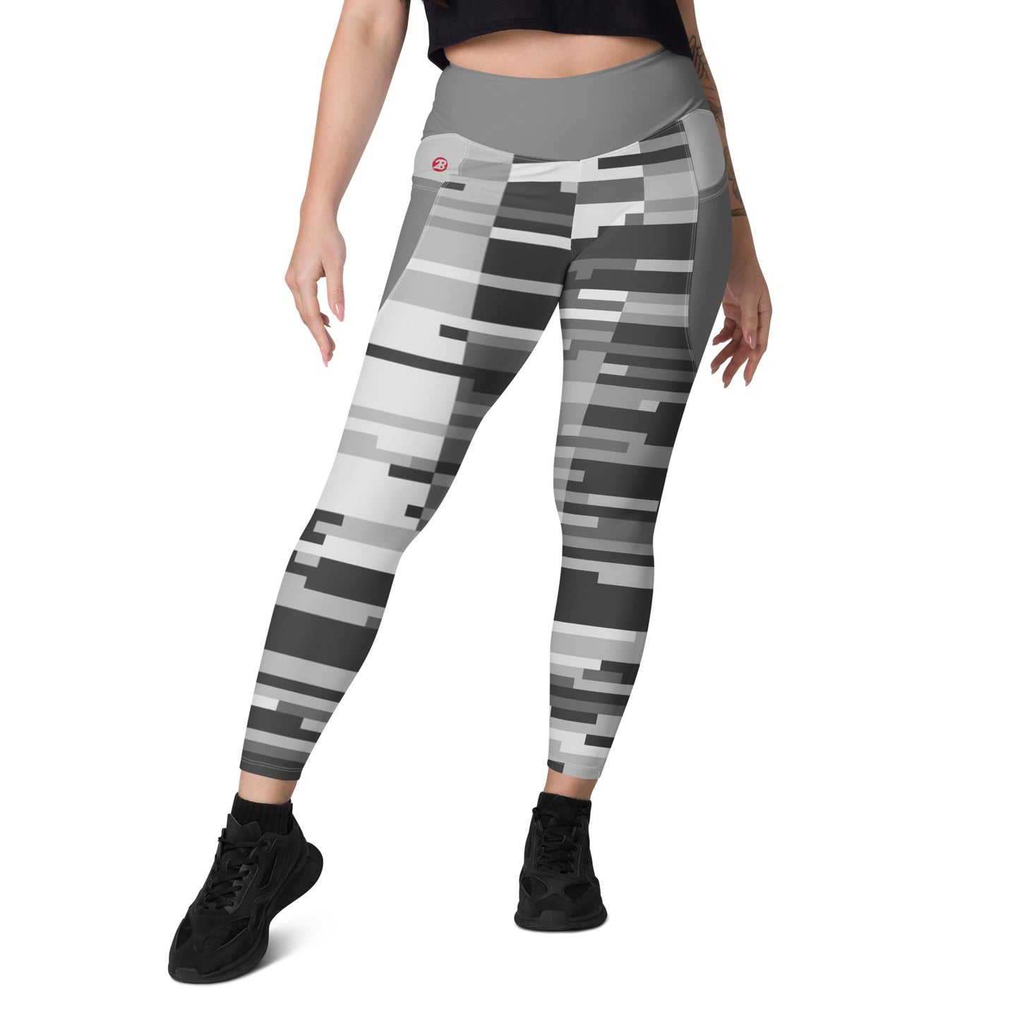 2Bdiscontinued. women's leggings with pockets digital gry