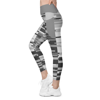 2Bdiscontinued. women's leggings with pockets digital gry