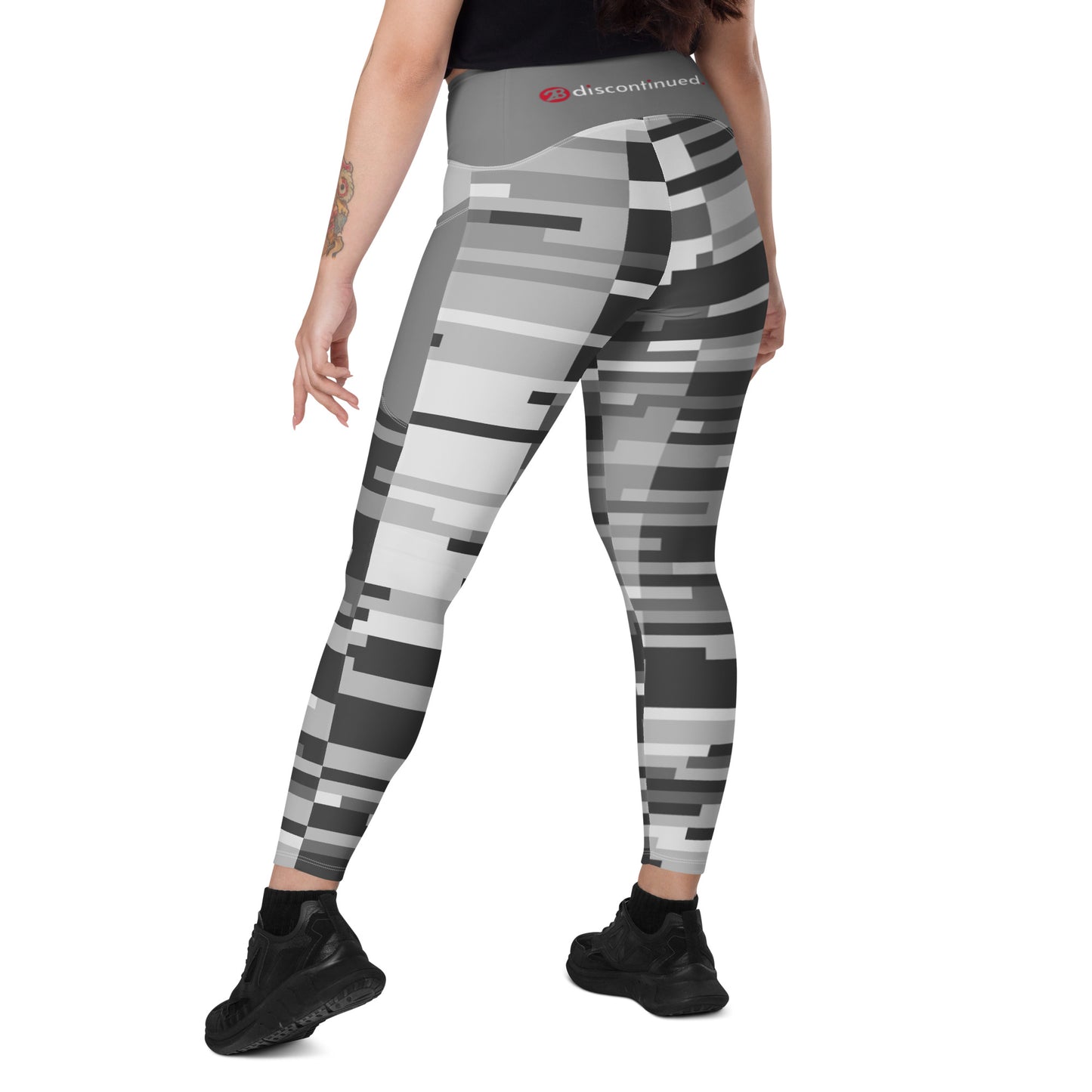 2Bdiscontinued. women's leggings with pockets digital gry