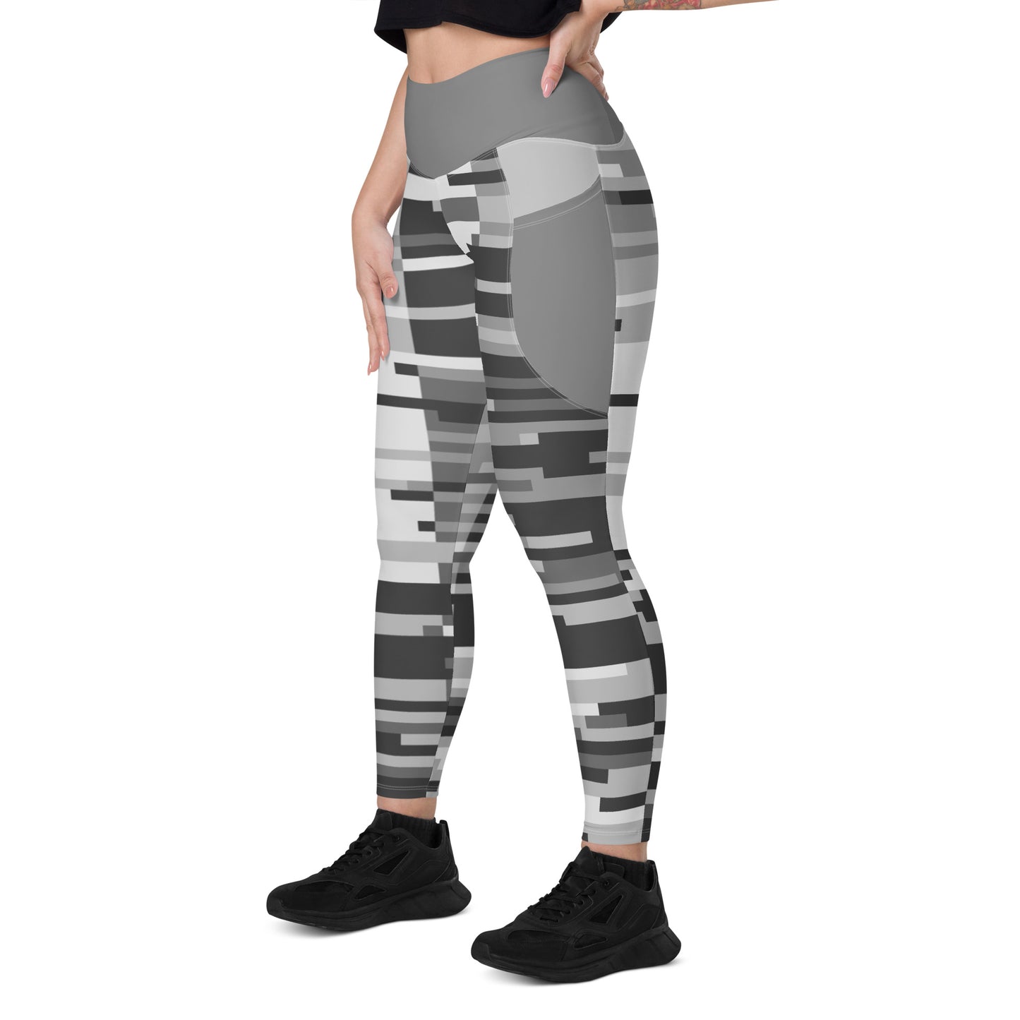 2Bdiscontinued. women's leggings with pockets digital gry