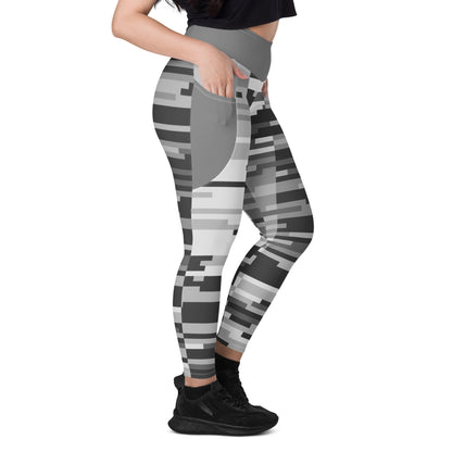 2Bdiscontinued. women's leggings with pockets digital gry