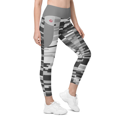 2Bdiscontinued. women's leggings with pockets digital gry