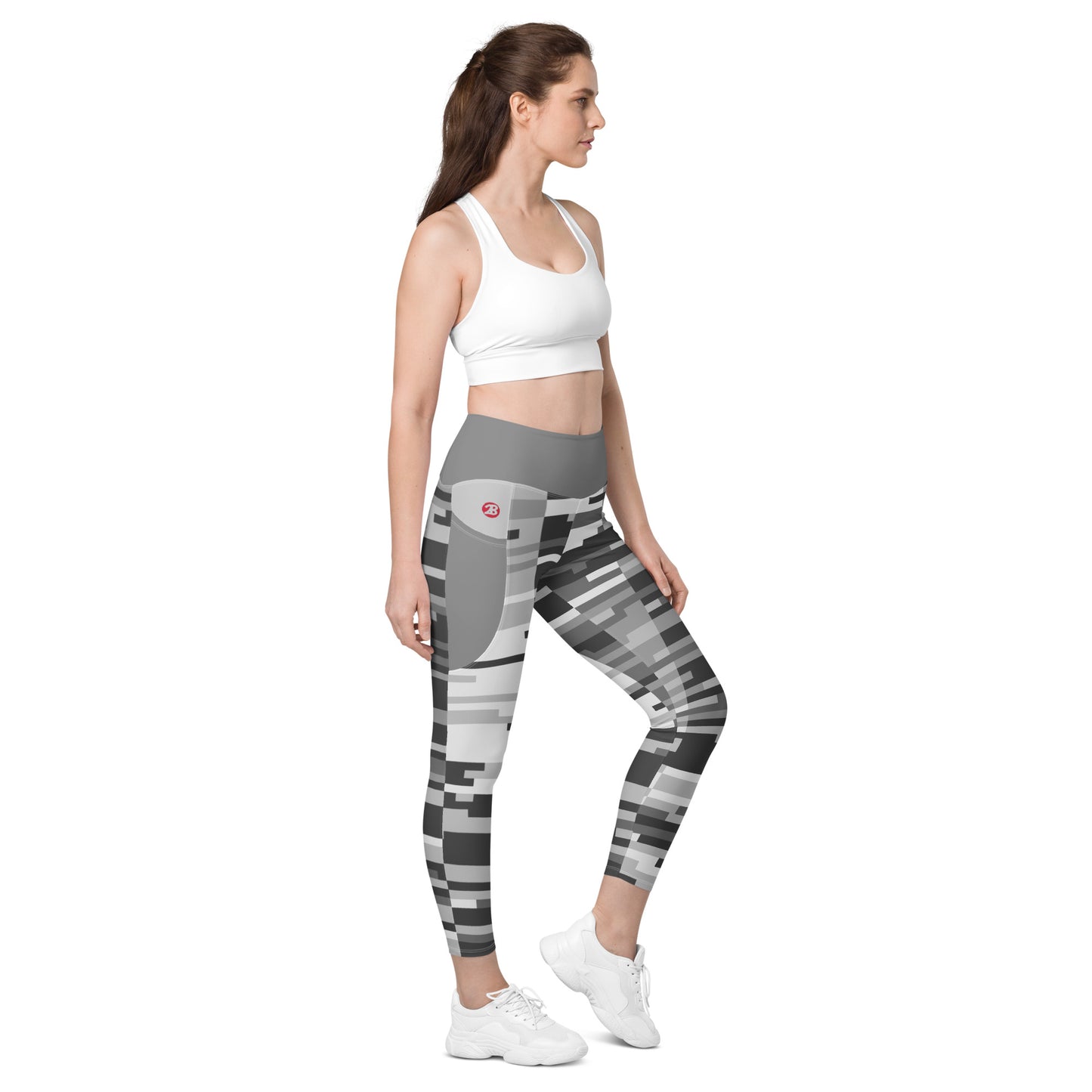 2Bdiscontinued. women's leggings with pockets digital gry