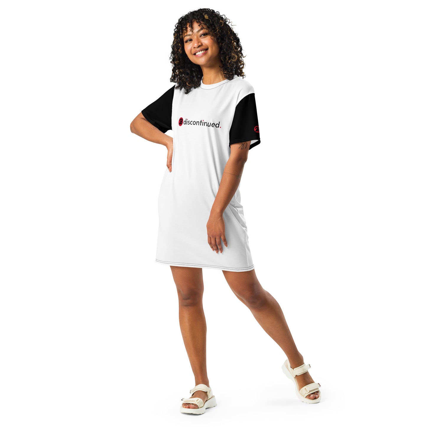 2Bdiscontinued. women's t-shirt dress wht