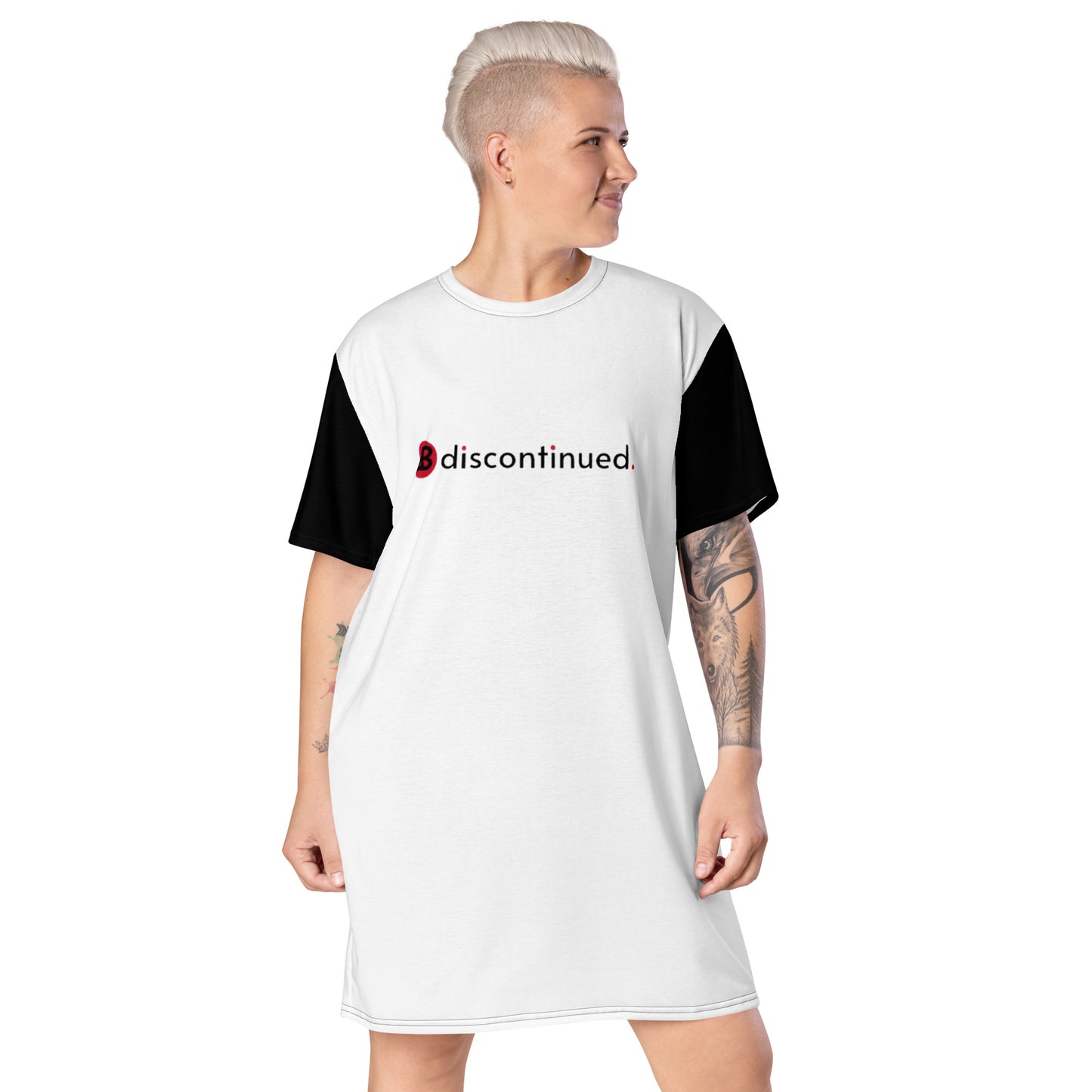 2Bdiscontinued. women's t-shirt dress wht