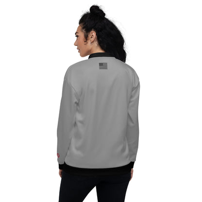 2Bdiscontinued. unisex track jacket gryblktrm