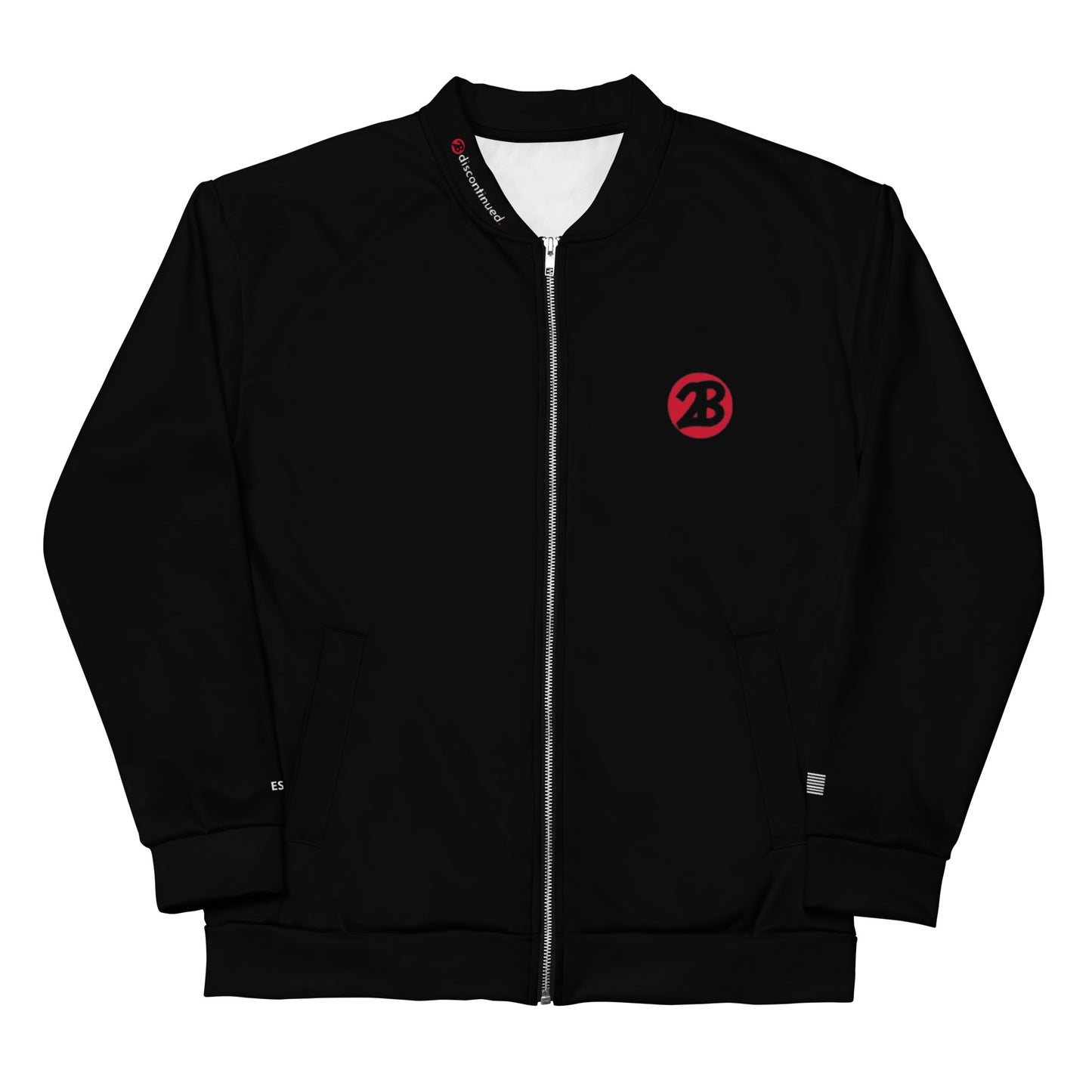 2Bdiscontinued. unisex track jacket blk2B