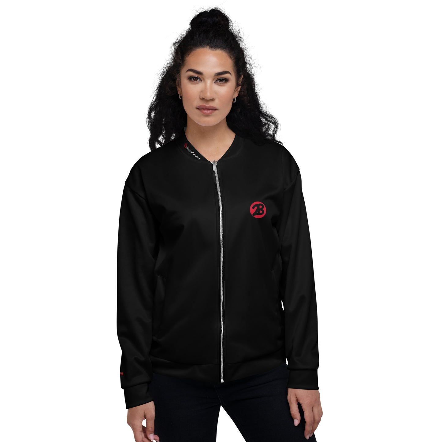 2Bdiscontinued. unisex track jacket blk2B