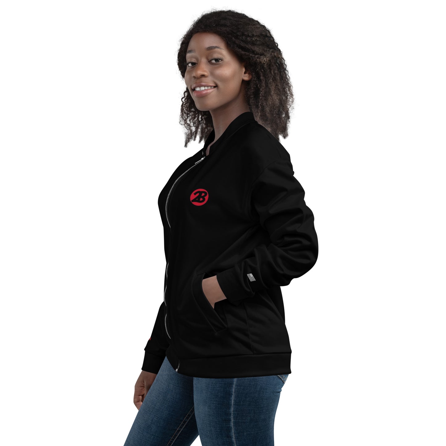 2Bdiscontinued. unisex track jacket blk2B