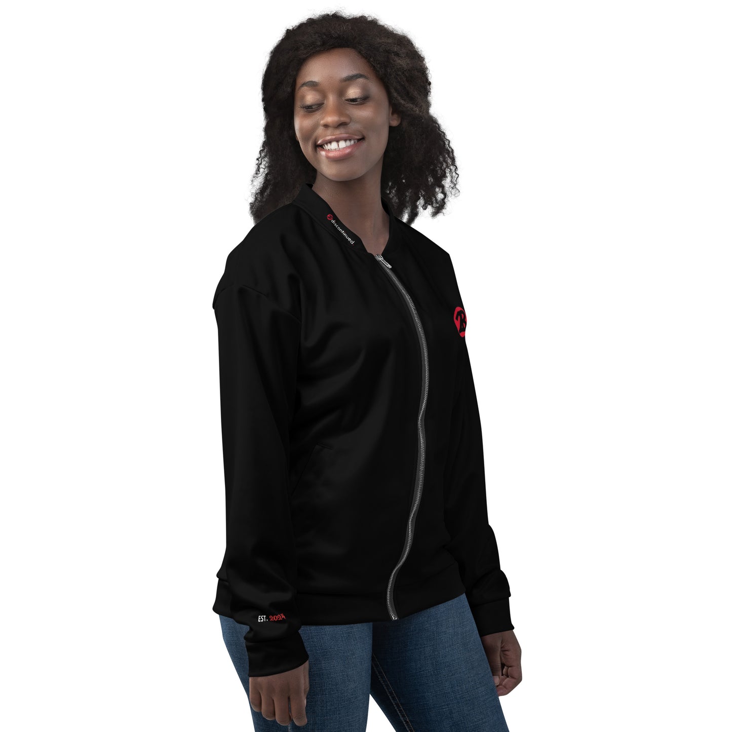 2Bdiscontinued. unisex track jacket blk2B