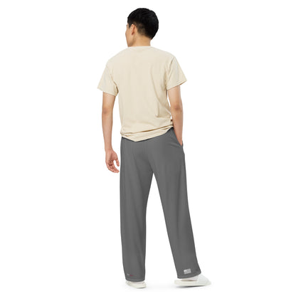 2Bdiscontinued. unisex wide-leg pants gry