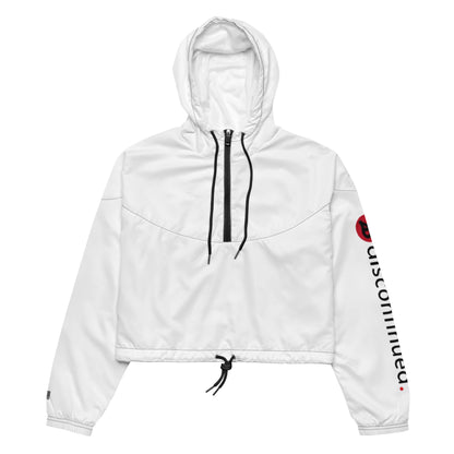 2Bdiscontinued. women’s cropped windbreaker wht