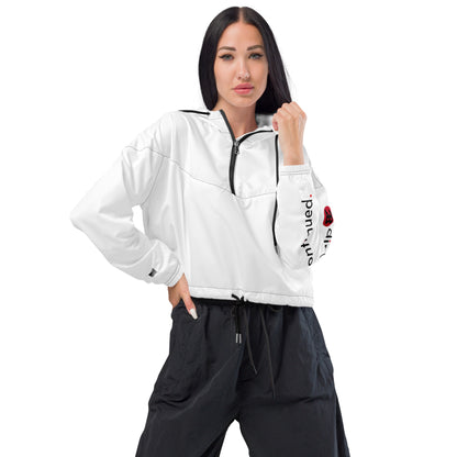 2Bdiscontinued. women’s cropped windbreaker wht