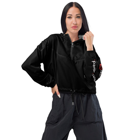 2Bdiscontinued. women’s cropped windbreaker blk