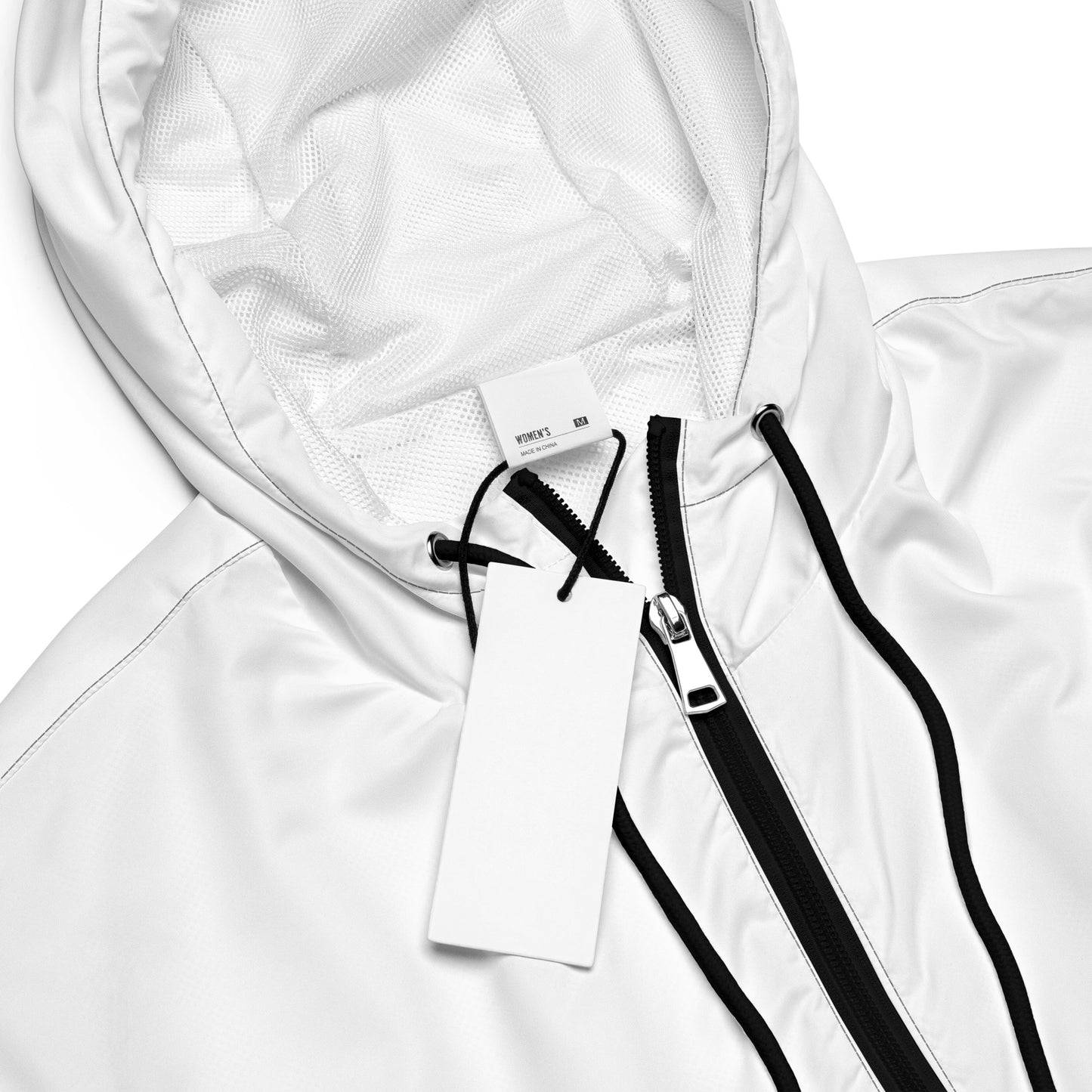 2Bdiscontinued. women’s cropped windbreaker wht