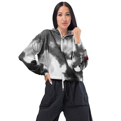 2Bdiscontinued. women’s cropped windbreaker cldy