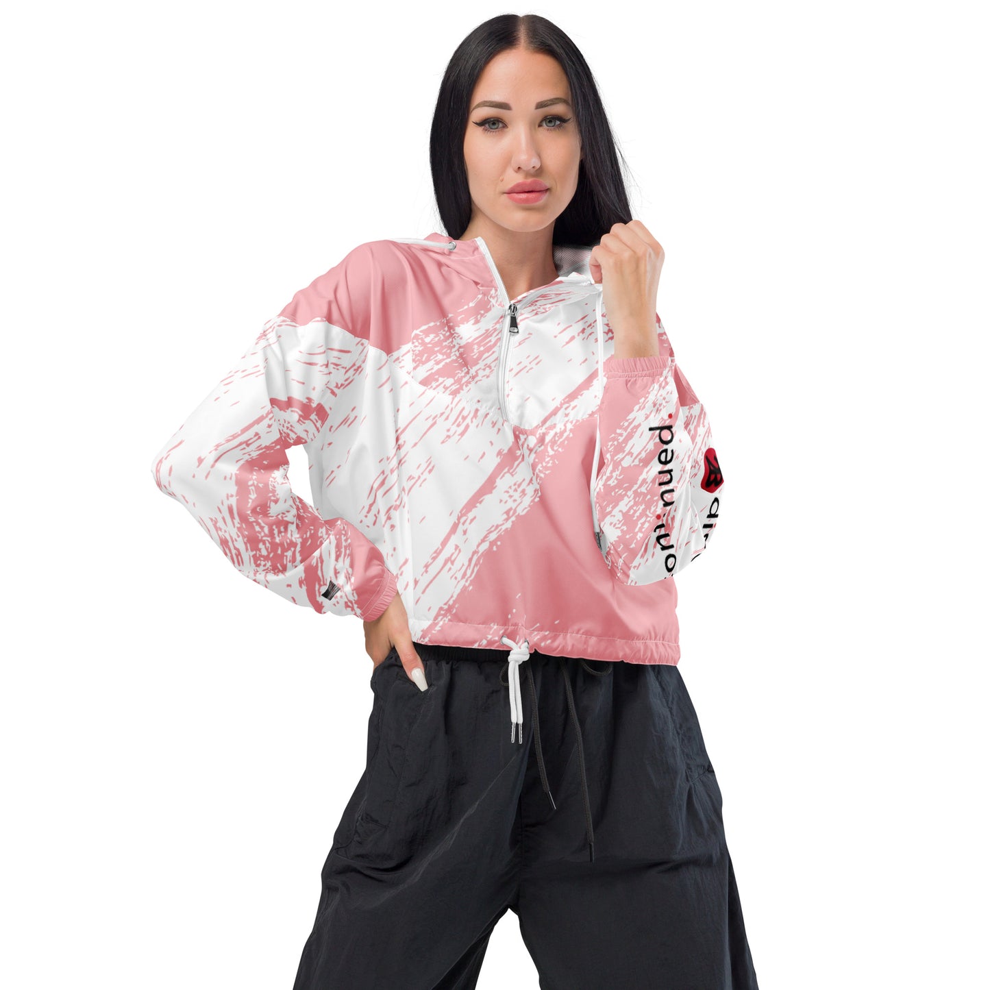 2Bdiscontinued. women's cropped windbreaker pnkrcr