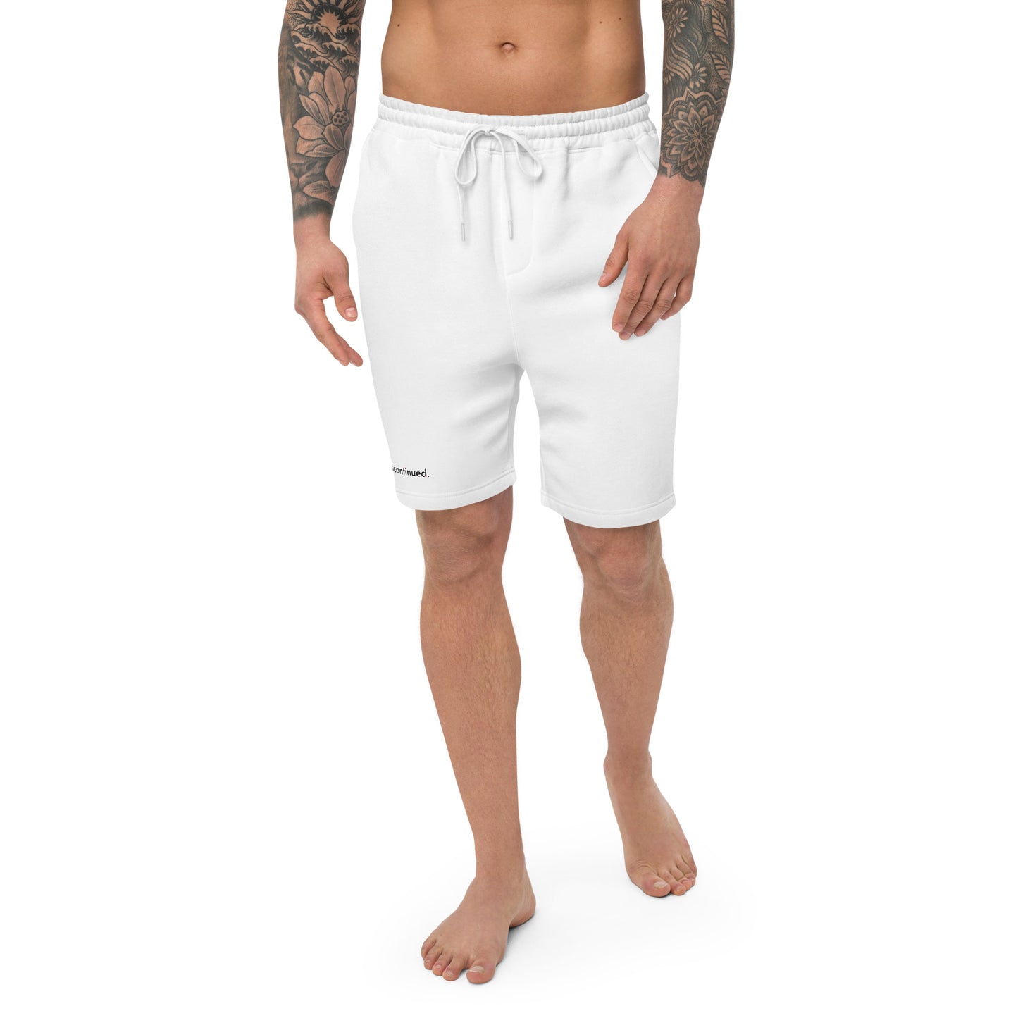 2Bdiscontinued.men's cotton fleece embroidered shorts